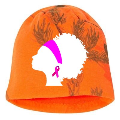 Afro Breast Cancer Awareness Kati - Camo Knit Beanie