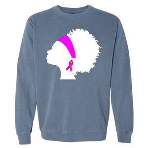 Afro Breast Cancer Awareness Garment-Dyed Sweatshirt