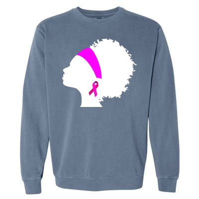 Afro Breast Cancer Awareness Garment-Dyed Sweatshirt