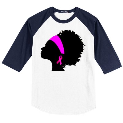 Afro Breast Cancer Awareness Baseball Sleeve Shirt