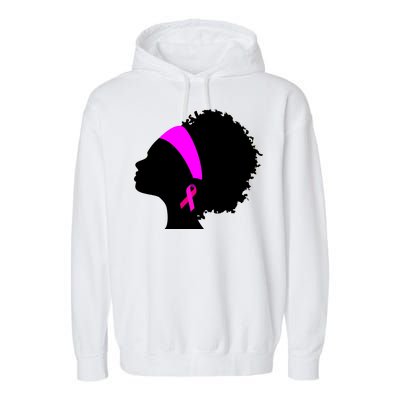 Afro Breast Cancer Awareness Garment-Dyed Fleece Hoodie