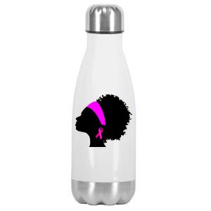 Afro Breast Cancer Awareness Stainless Steel Insulated Water Bottle