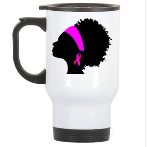 Afro Breast Cancer Awareness Stainless Steel Travel Mug