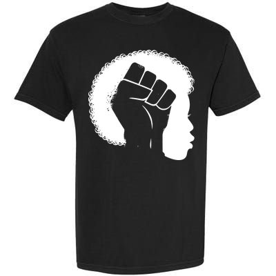 Afro Fist Womens Rights Garment-Dyed Heavyweight T-Shirt