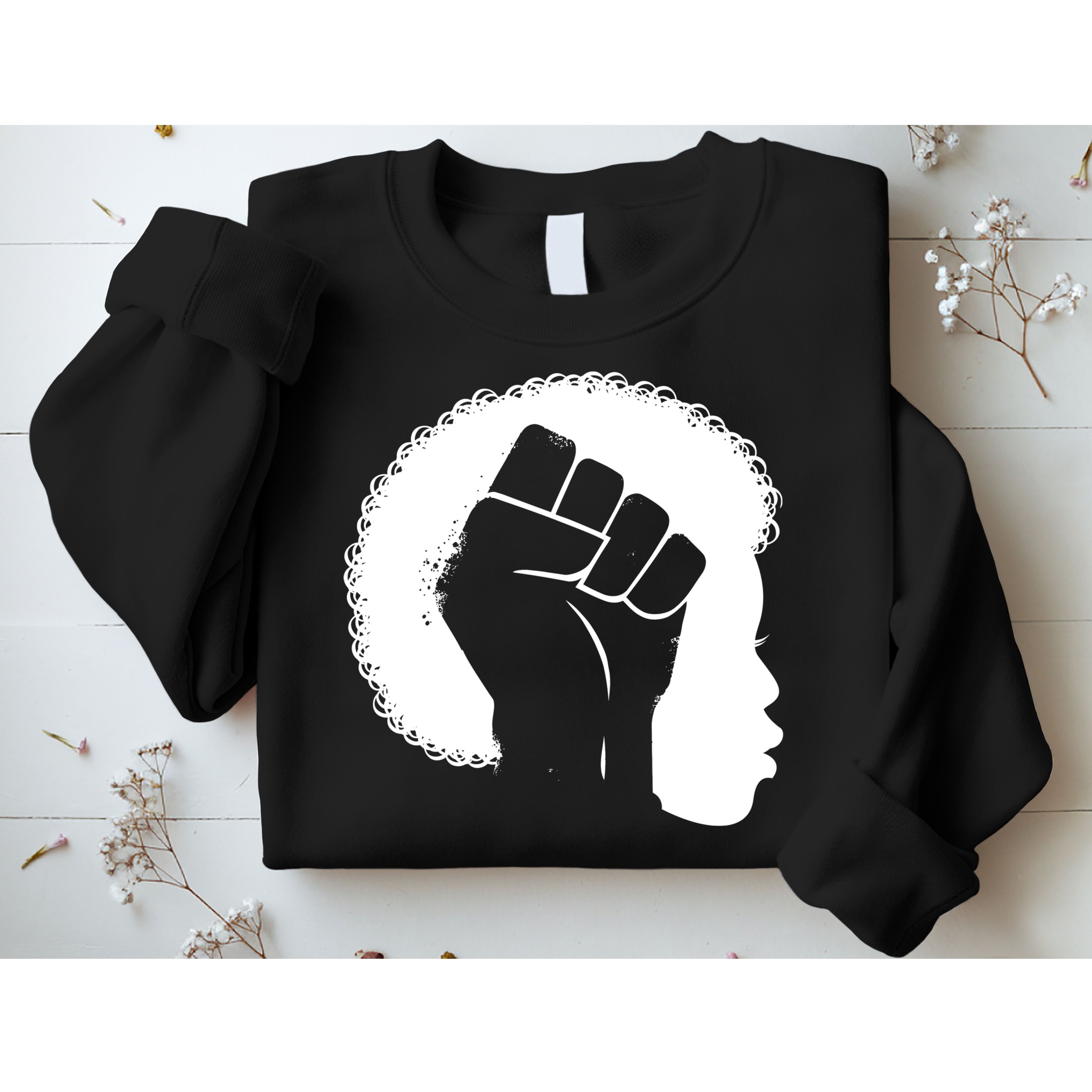Afro Fist Womens Rights Sweatshirt