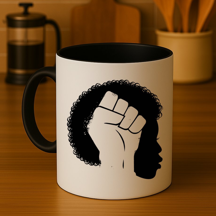 Afro Fist Womens Rights Mug