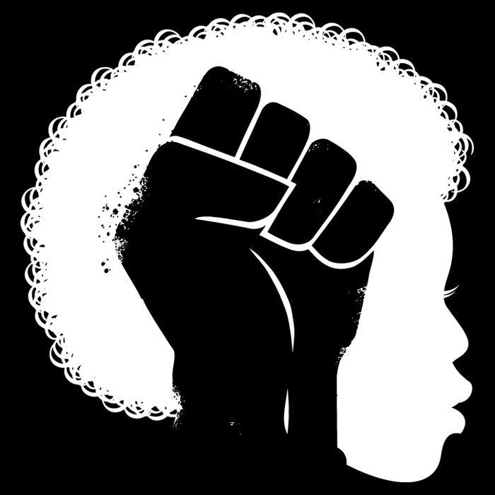 Afro Fist Womens Rights Drawstring Bag
