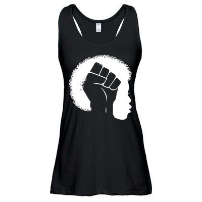 Afro Fist Womens Rights Ladies Essential Flowy Tank