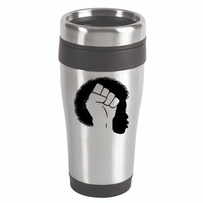 Afro Fist Womens Rights 16oz Travel Tumbler