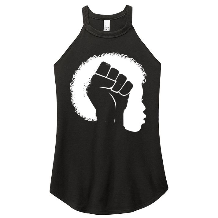 Afro Fist Womens Rights Women's Perfect Tri Rocker Tank