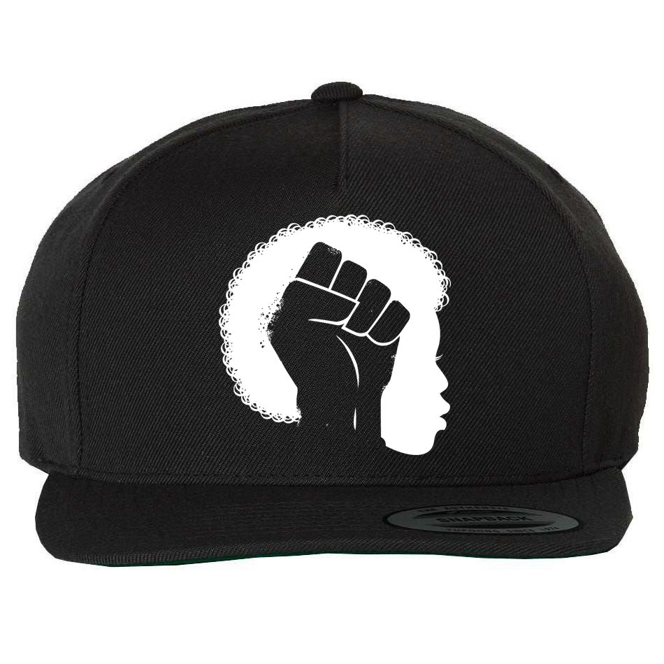 Afro Fist Womens Rights Wool Snapback Cap