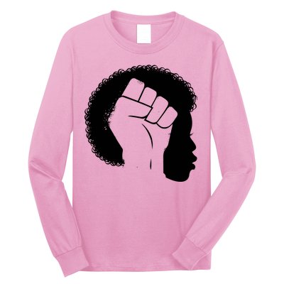 Afro Fist Womens Rights Long Sleeve Shirt
