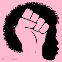 Afro Fist Womens Rights Women's V-Neck T-Shirt
