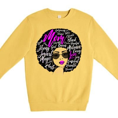 Afro Mom Strong Roots Premium Crewneck Sweatshirt