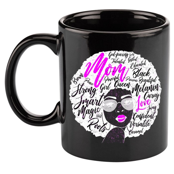 Afro Mom Strong Roots 11oz C Handle Ceramic Mug