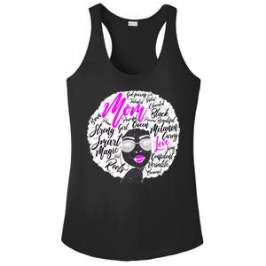 Afro Mom Strong Roots Ladies PosiCharge Competitor Racerback Tank