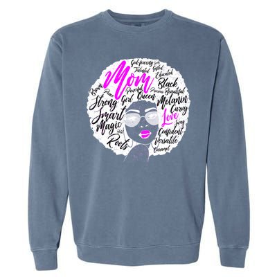 Afro Mom Strong Roots Garment-Dyed Sweatshirt