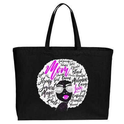 Afro Mom Strong Roots Cotton Canvas Jumbo Tote