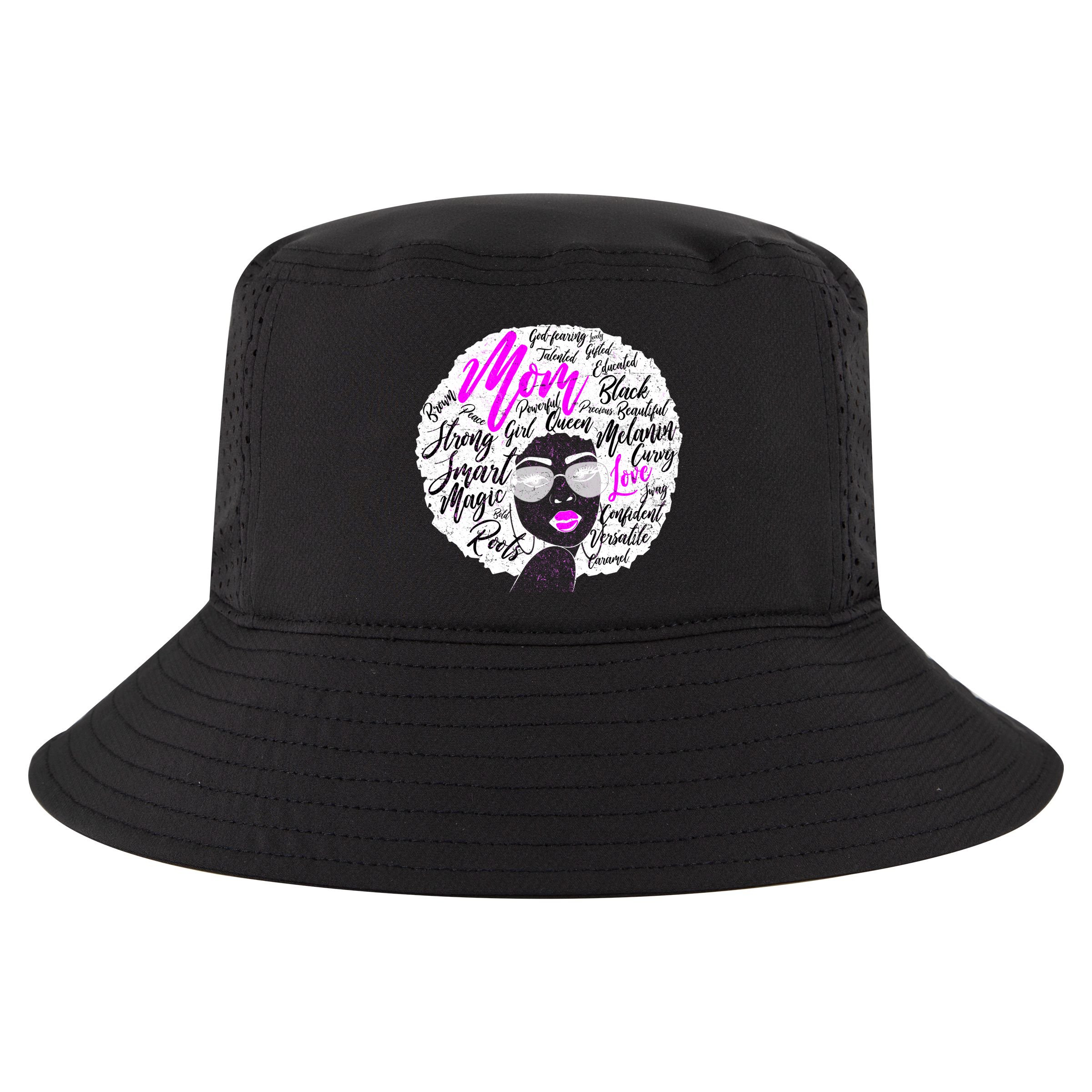 Afro Mom Strong Roots Cool Comfort Performance Bucket Hat