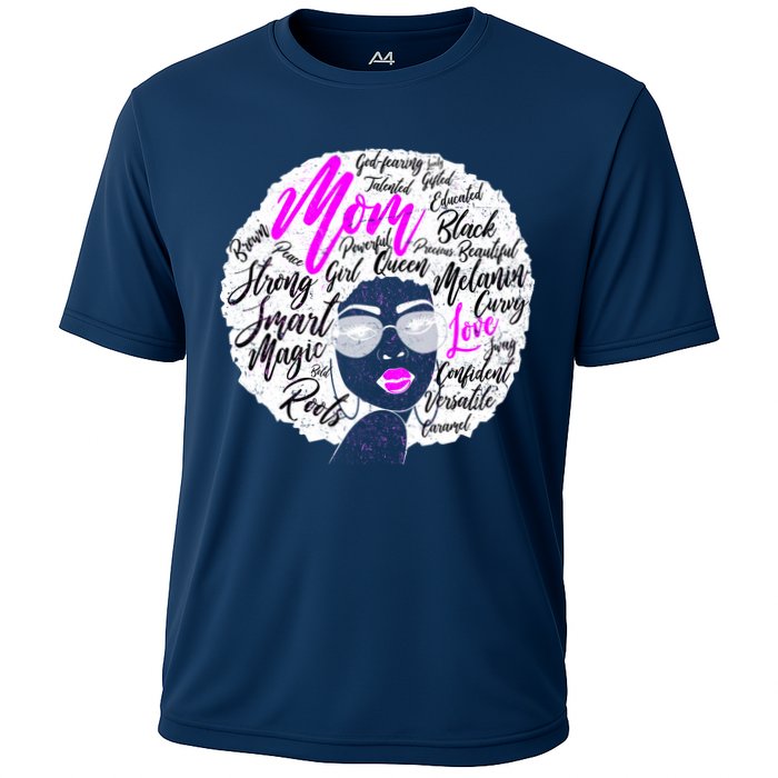Afro Mom Strong Roots Cooling Performance Crew T-Shirt