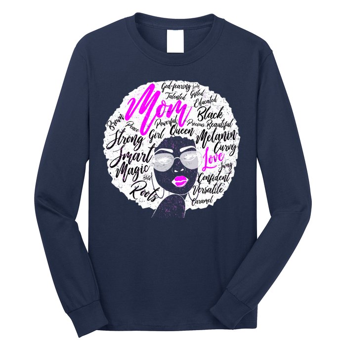 Afro Mom Strong Roots Long Sleeve Shirt