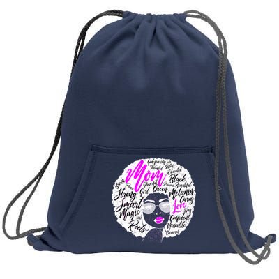 Afro Mom Strong Roots Sweatshirt Cinch Pack Bag