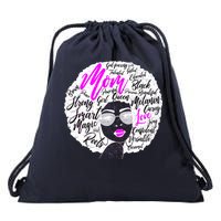 Afro Mom Strong Roots Drawstring Bag