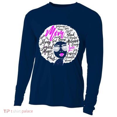 Afro Mom Strong Roots Cooling Performance Long Sleeve Crew