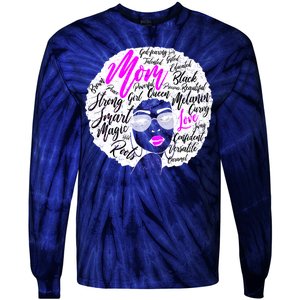 Afro Mom Strong Roots Tie-Dye Long Sleeve Shirt