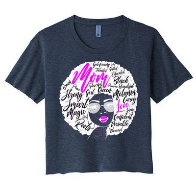 Afro Mom Strong Roots Women's Crop Top Tee