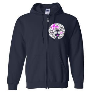 Afro Mom Strong Roots Full Zip Hoodie