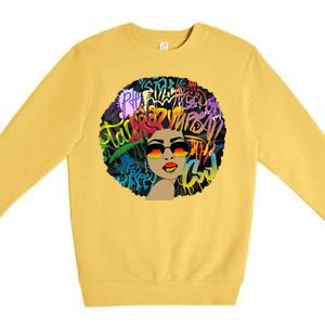 Afro Proud Black Woman Dashiki Melanin Premium Crewneck Sweatshirt