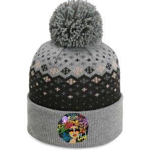 Afro Proud Black Woman Dashiki Melanin The Baniff Cuffed Pom Beanie