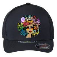 Afro Proud Black Woman Dashiki Melanin Flexfit Unipanel Trucker Cap