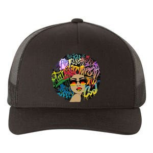 Afro Proud Black Woman Dashiki Melanin Yupoong Adult 5-Panel Trucker Hat