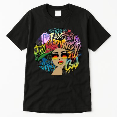 Afro Proud Black Woman Dashiki Melanin Tall T-Shirt