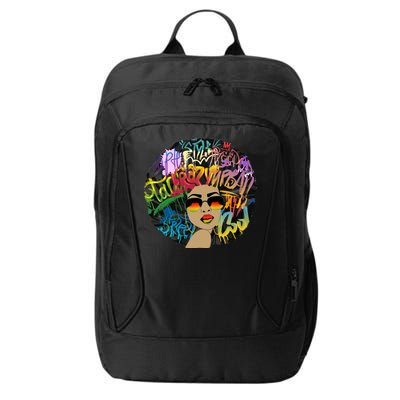 Afro Proud Black Woman Dashiki Melanin City Backpack