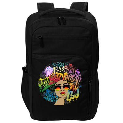 Afro Proud Black Woman Dashiki Melanin Impact Tech Backpack