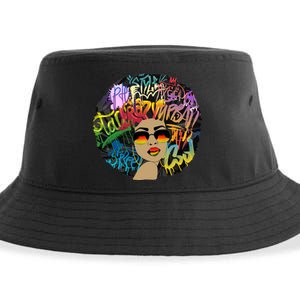 Afro Proud Black Woman Dashiki Melanin Sustainable Bucket Hat