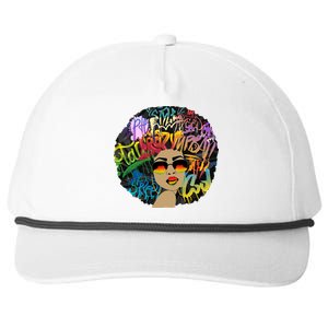 Afro Proud Black Woman Dashiki Melanin Snapback Five-Panel Rope Hat