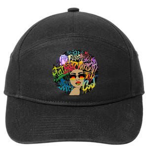 Afro Proud Black Woman Dashiki Melanin 7-Panel Snapback Hat