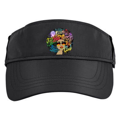 Afro Proud Black Woman Dashiki Melanin Adult Drive Performance Visor
