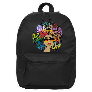 Afro Proud Black Woman Dashiki Melanin 16 in Basic Backpack