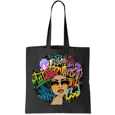 Afro Proud Black Woman Dashiki Melanin Tote Bag