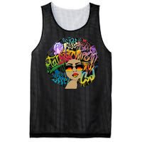 Afro Proud Black Woman Dashiki Melanin Mesh Reversible Basketball Jersey Tank