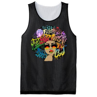 Afro Proud Black Woman Dashiki Melanin Mesh Reversible Basketball Jersey Tank