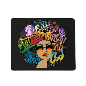 Afro Proud Black Woman Dashiki Melanin Mousepad