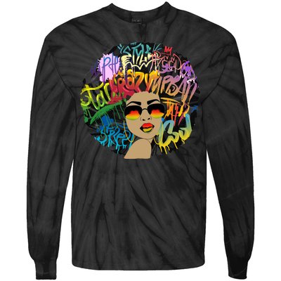 Afro Proud Black Woman Dashiki Melanin Tie-Dye Long Sleeve Shirt