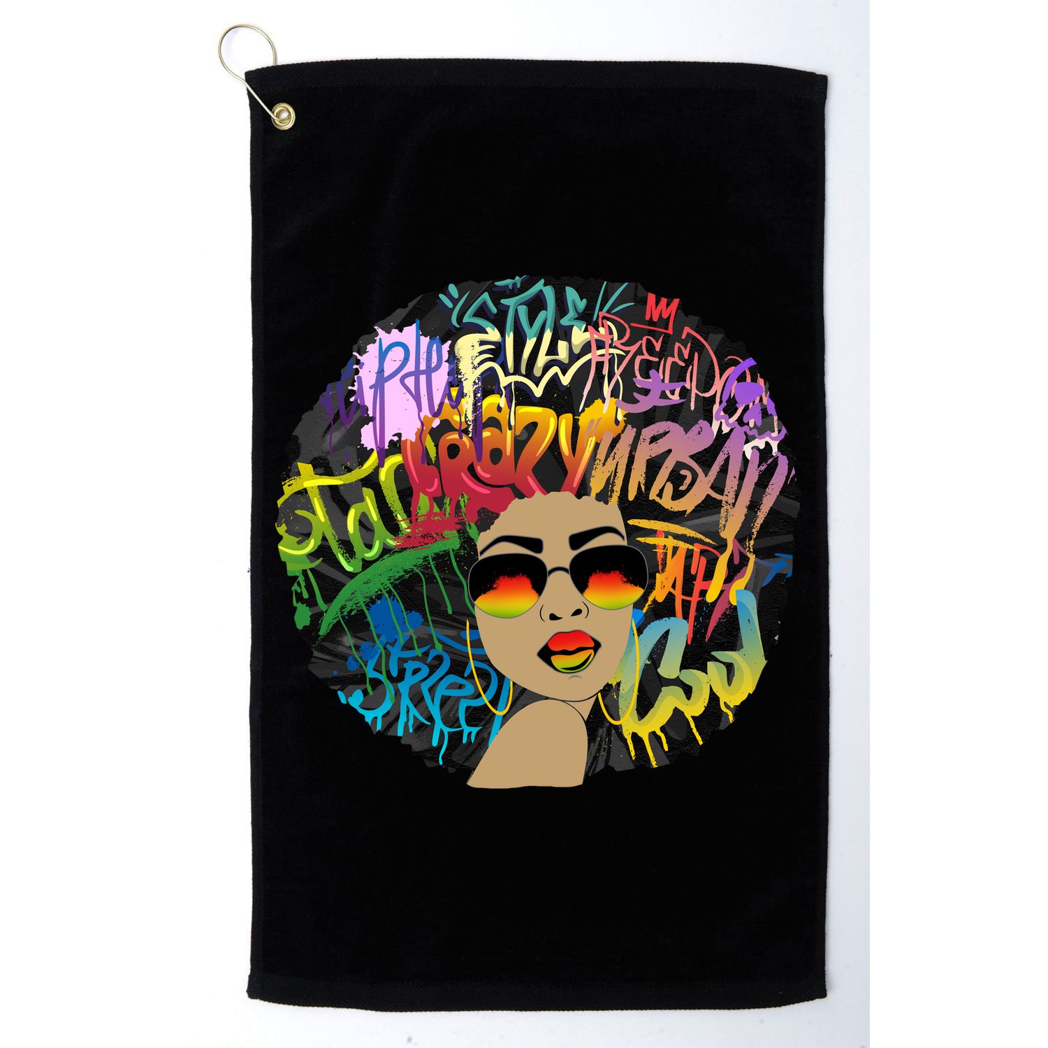 Afro Proud Black Woman Dashiki Melanin Golf Towel