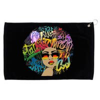 Afro Proud Black Woman Dashiki Melanin Grommeted Golf Towel